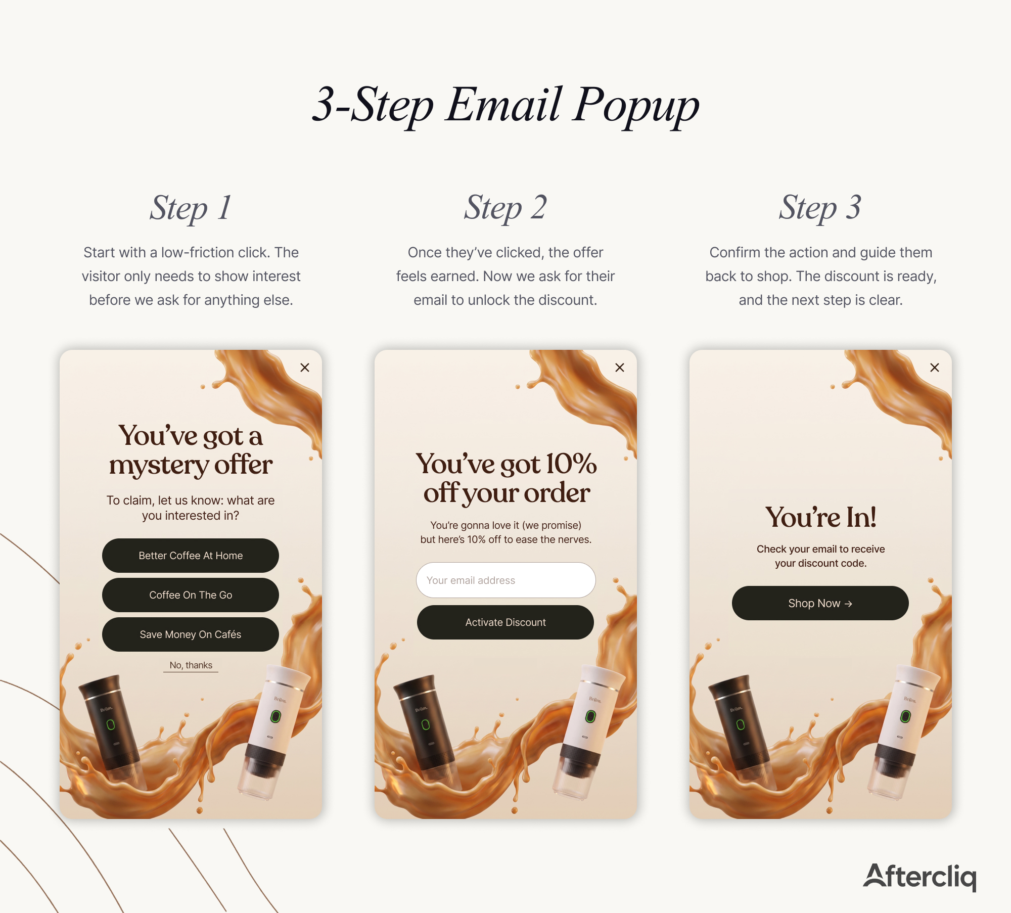 Rebuilt email capture popup