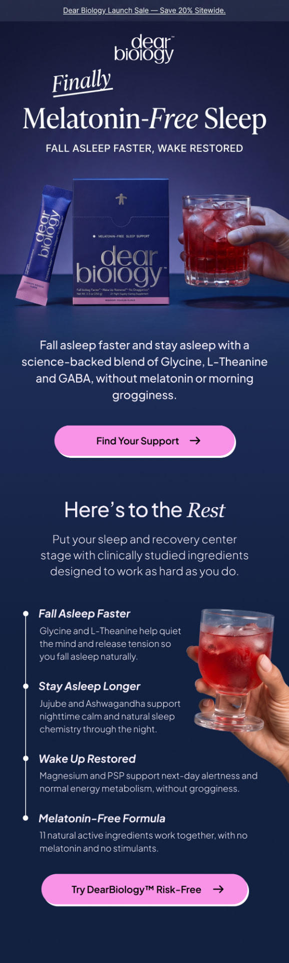 DearBiology launch sale email