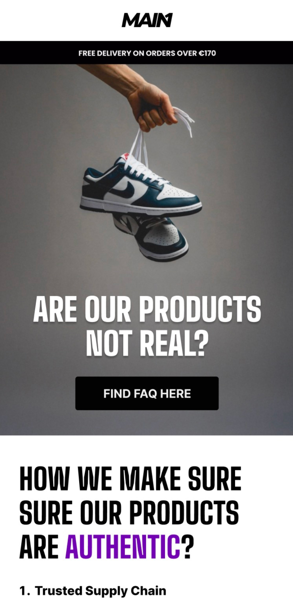 MAIN1 discount campaign email